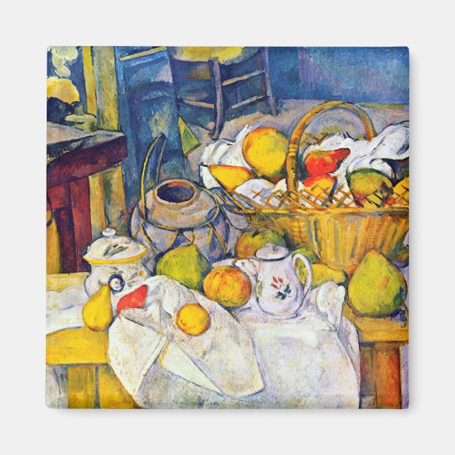 Imã A vida com Fruta, Paul Cezanne (Frente)