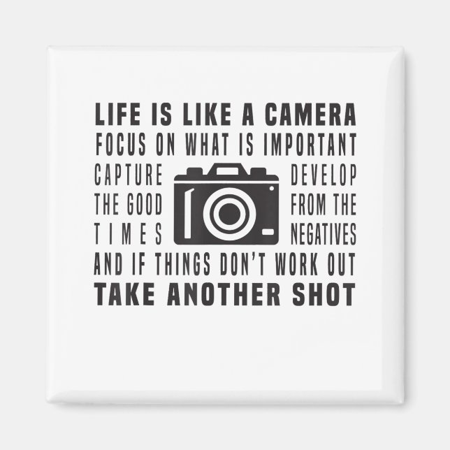 Imã A Vida De Fotógrafo É Como Uma Fotografia De Câmer (Frente)