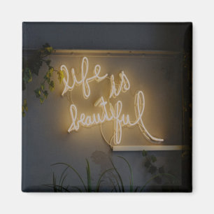 Imã A vida é bela Luzes Neon