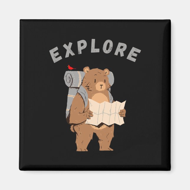 Imã A Vida é Melhor Acampando e Explorando  (Frente)