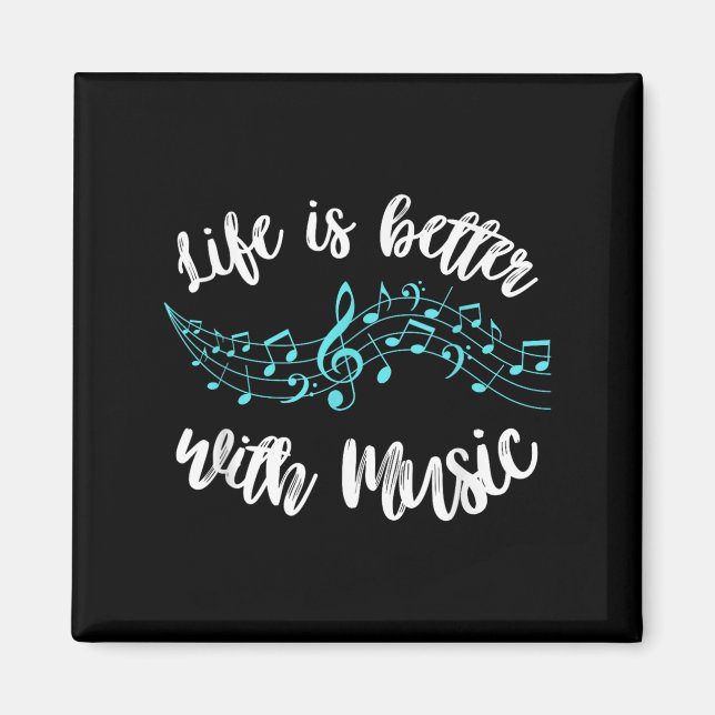 Imã A Vida É Melhor Com A Nota De Citação De Músicos (Frente)