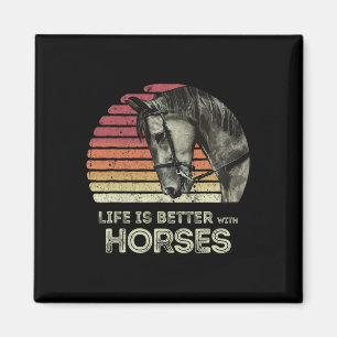 Imã A Vida É Melhor Com Cavalos Cavalos Andando