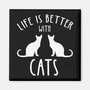 Imã A Vida É Melhor Com Gatos