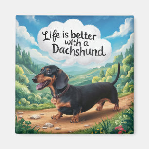 Imã A Vida É Melhor Com Um Dachshund