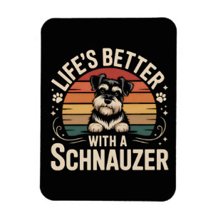 Ímã A Vida é Melhor Com Um Schnauzer