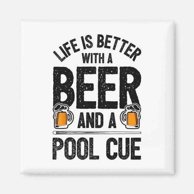 Imã A Vida É Melhor Com Uma Cerveja E Uma Piscina Engr (Frente)