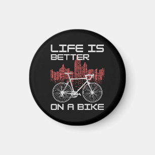 Imã A vida é melhor de bicicleta