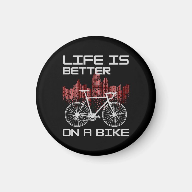 Imã A vida é melhor de bicicleta (Frente)