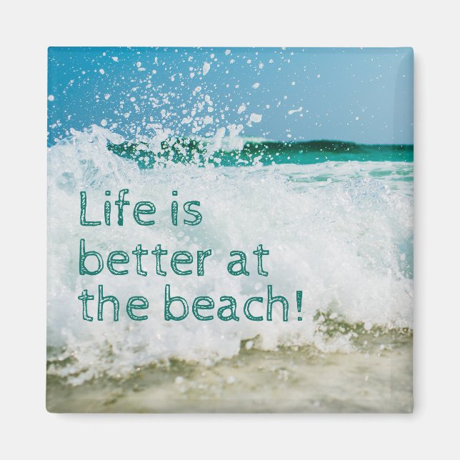 Imã A vida é melhor na onda da praia (Frente)