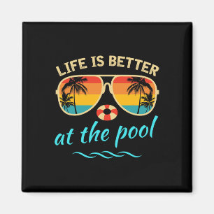 Imã A Vida É Melhor Na Piscina Férias De Verão Verão