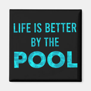 Imã A Vida É Melhor Na Piscina Nadando Verão