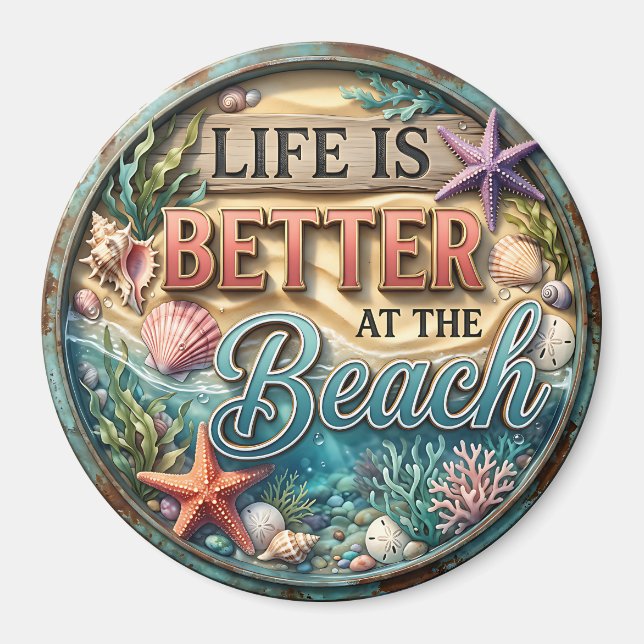 Imã A vida é melhor na praia (Frente)