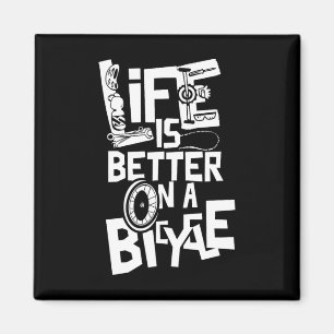 Imã A Vida É Melhor Numa Bicicleta Bicicleta Ciclista