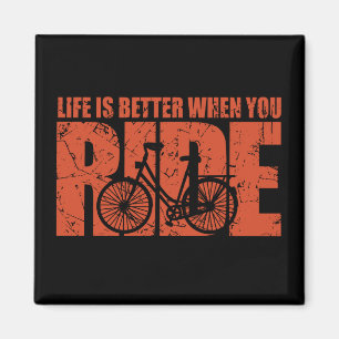 Imã A Vida É Melhor Quando Você Anda - Ciclismo