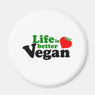 Imã A vida é melhor Vegan