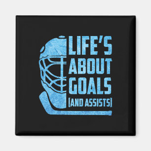 Imã A Vida É Sobre Objetivo E Ists Hockey Meninos Jove