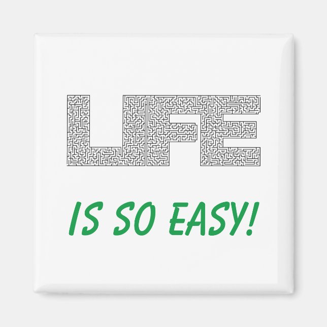 Imã A vida é tão fácil (Frente)