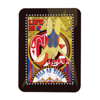 Ímã A vida é um circo, trapeze artista debaixo do topo