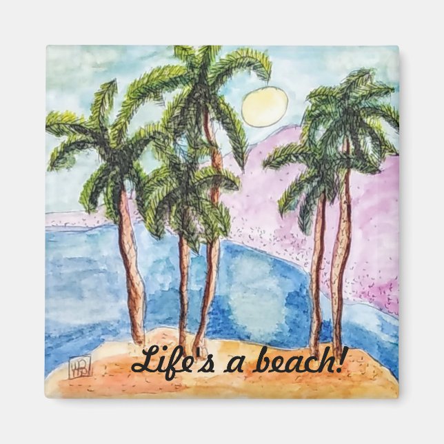 Imã A vida é uma praia (Frente)