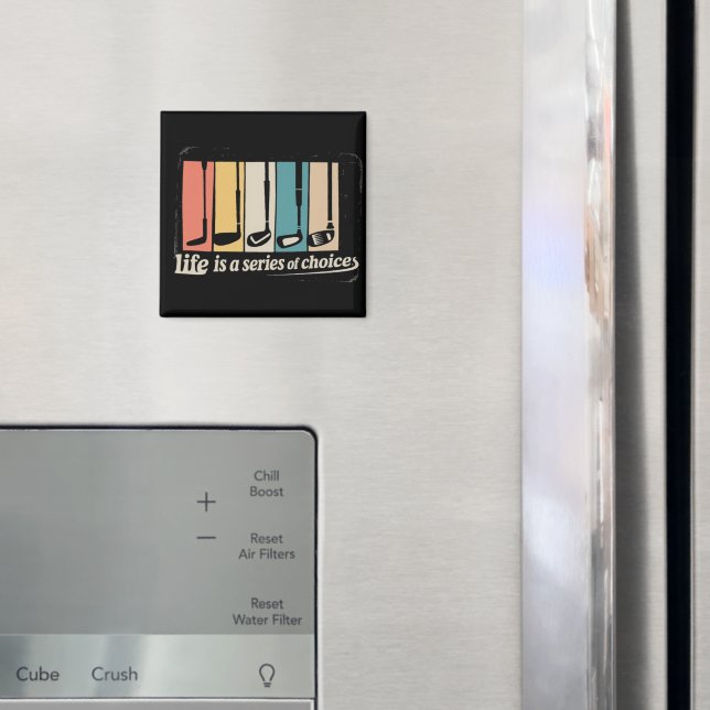 Imã A Vida É Uma Série De Escolhas Golfe Golfe Engraça (In Situ (Fridge))