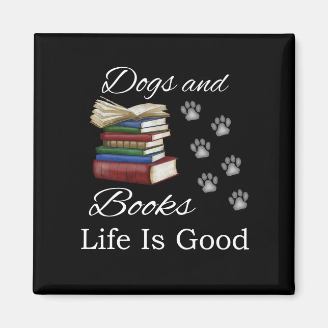 Imã A Vida Engraçada Do Livro De Cachorros É Um Bom Le (Frente)