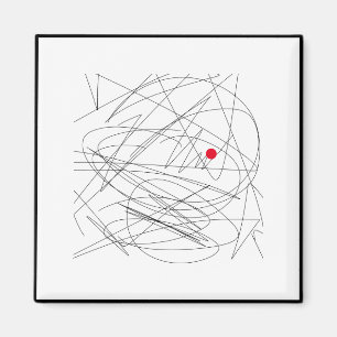Imã A vida. Foco. Magnet de Minimalismo de abstrato Ar