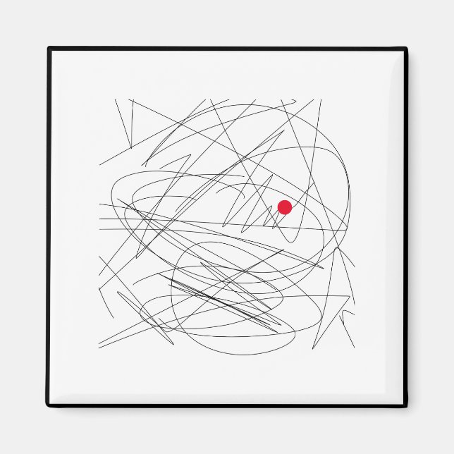 Imã A vida. Foco. Magnet de Minimalismo de abstrato Ar (Frente)