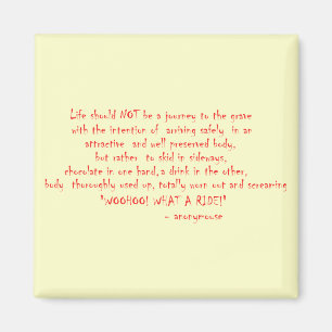 Imã A vida não deve ser uma viagem