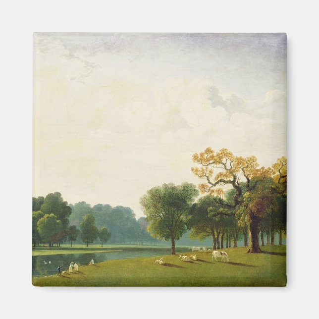 Imã A View of the Serpentine, 1815 (oil on canvas) (Frente)
