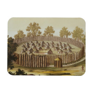 Ímã A vila de um tribo nativo em Florida, grava