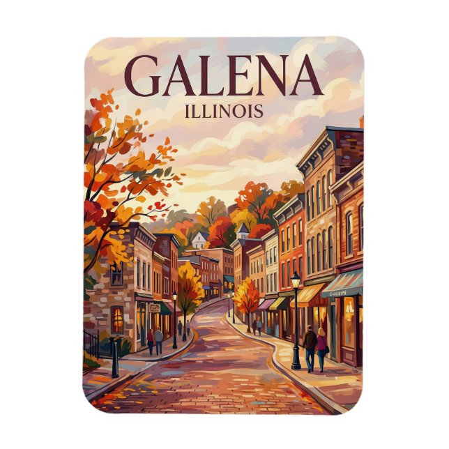 Ímã A Vila Histórica de Galena EUA (Vertical)
