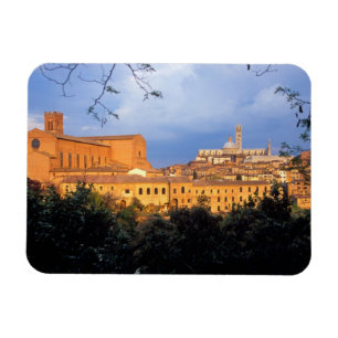Ímã A vila Tuscana de Siena, Itália.