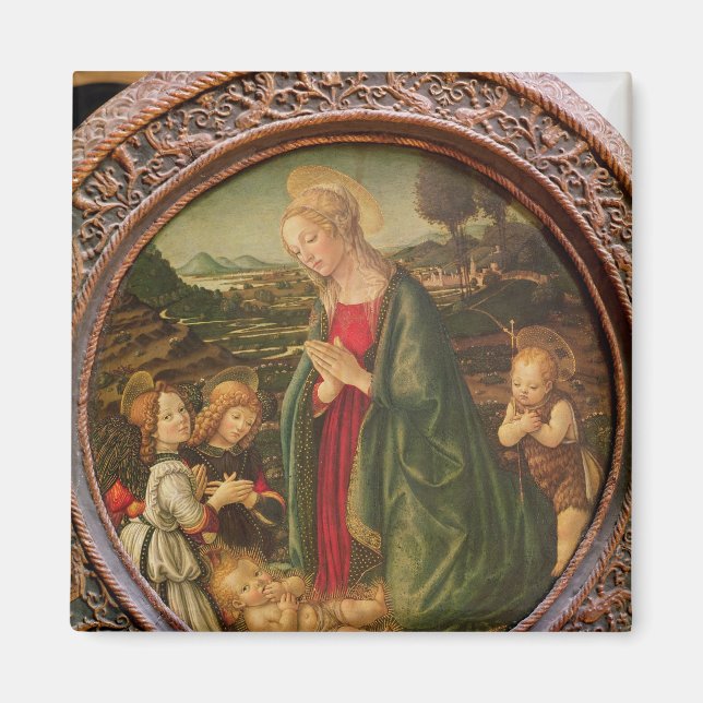 Imã A Virgem Adorando a Criança Cristo (Frente)