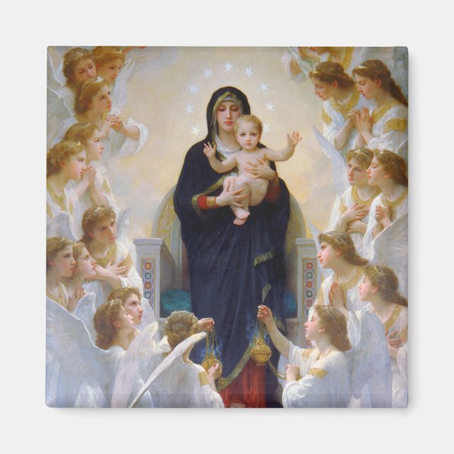 Imã A Virgem com Anjos, Bouguereau (Frente)