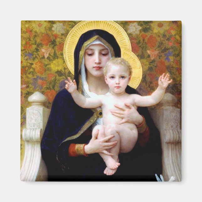 Imã A Virgem da Lily, Bouguereau (Frente)
