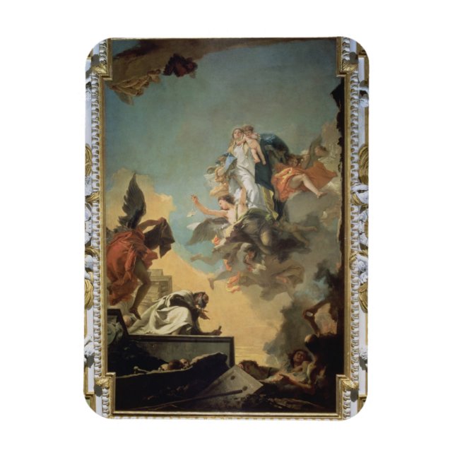 Ímã A Virgem de Carmel dando a espátula à Bela (Vertical)