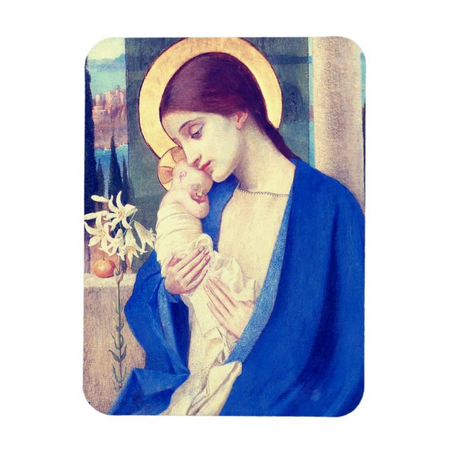 Ímã A Virgem Maria e o Menino Jesus Graça Renascentist (Vertical)