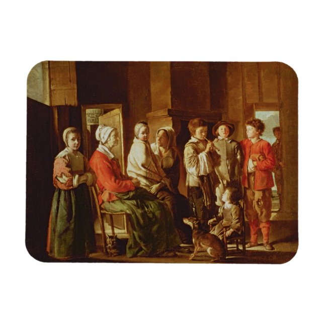 Ímã A visita à avó (óleo na canvas) (Horizontal)