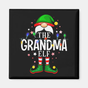 Imã A Vovó Elfa Festa de Natal da Família de Pijama