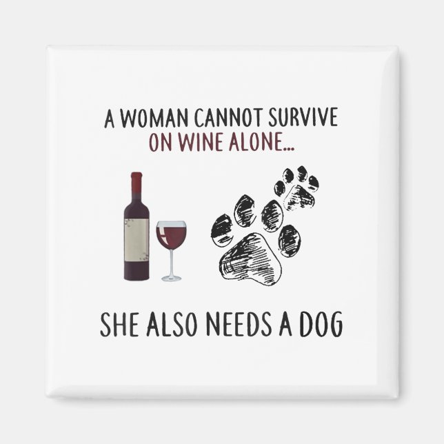 Imã A Woman Cannot Survive On Wine Alone She Also Need (Frente)