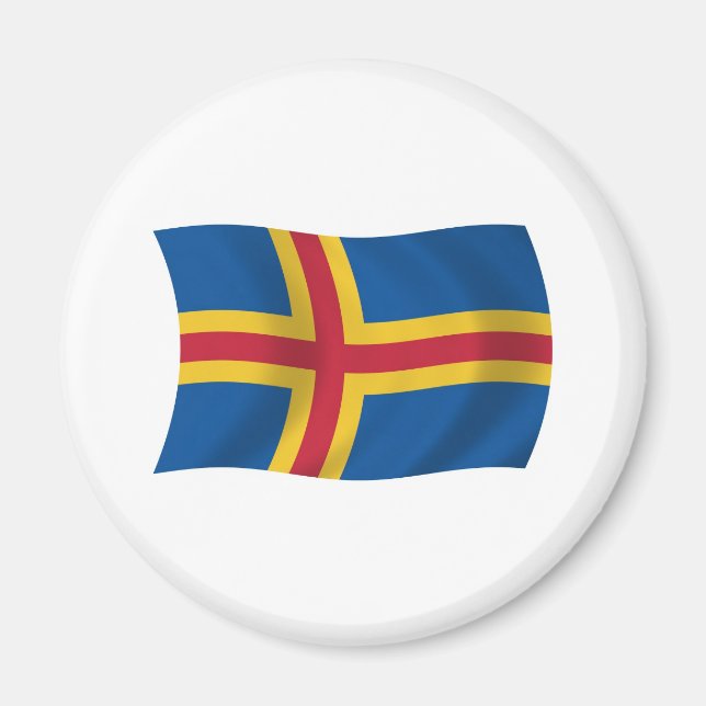 Imã Aaland Flag Magnet (Frente)