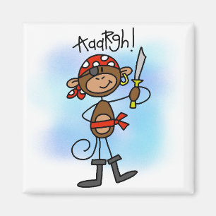 Imã Aargh camiseta e presentes do pirata do macaco