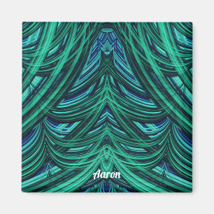 Imã AARON ~ 3D Magneta azul de Design Fractal