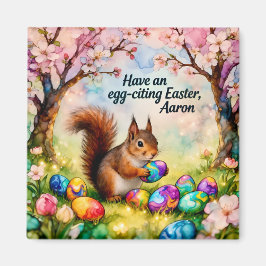 Imã AARON ~ Squirrel collecting Easter Eggs ~  Magnet