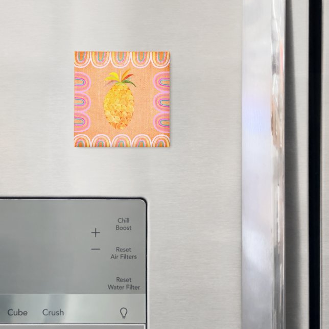 Imã Abacaxi de Cozinha Estilo Arte Popular (In Situ (Fridge))