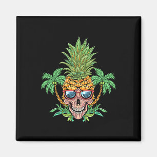 Imã Abacaxi-do-crânio Aloha Pega Flores Havaianas Haw