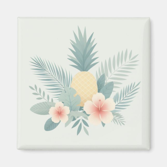 Imã Abacaxi floral e havaiano (Frente)