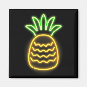 Imã Abacaxi Neon, Retro Cento, Para Praias Havaianas S