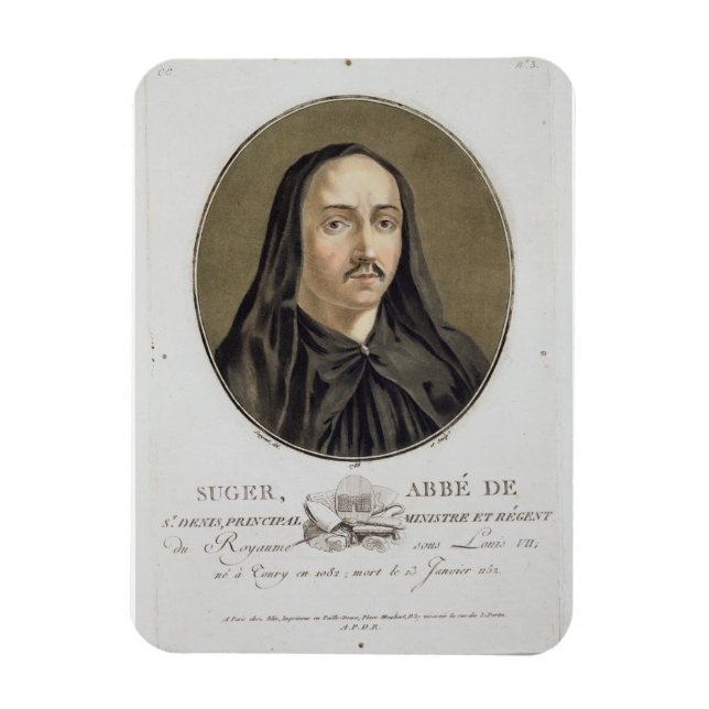 Ímã Abbe de Suger (1082-1151) de "Portraits des gran (Vertical)
