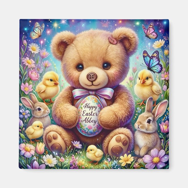 Imã ABBEY ~ Easter Teddy ~  Magnet (Frente)